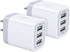 Hootek USB Wall Charger 2Pack, 3-Port 3.1A Power Adapter, Multi Port Quick Charger Block for iPhone 15 14 13 12 11 Pro