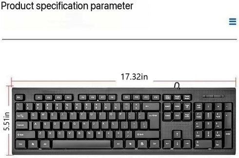 Guiheng Wired Computer Keyboard, Plug Play USB, Large Number Pad, LED IndicatorsErgonomic, Foldable Stands,Anti-Wear