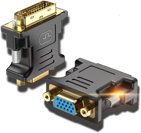 DVI to VGA Adapter, DVI 24+5 to VGA Cable Adapter, DVI Male to VGA Male Converter for PC Monitor