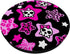 McBling Aesthetic Star Skull Bow Leopard Print Zebra Pink PopSockets Standard PopGrip