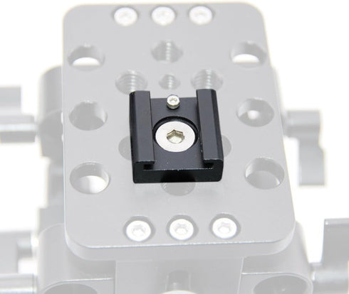 1/4''-20 0966 CAMVATE Cold Shoe Mount with Hole for Camera Flash Microphone Accessories