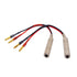 2-Pack 1/4 Inch TS Female to Banana Plug, Flexible Silicone Audio Plugs for Speaker Wire, 6 inch