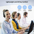 AGPTEK Hands-Free Call Center Noise Cancelling Corded Binaural Headset with 4-Pin RJ9 Crystal Head and Mic for Desk