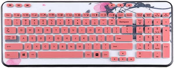 Ultra Thin Silicone Keyboard Cover Skin Protector, Compatible with Logitech MK360 K360 MK365 Keyboards, Pink
