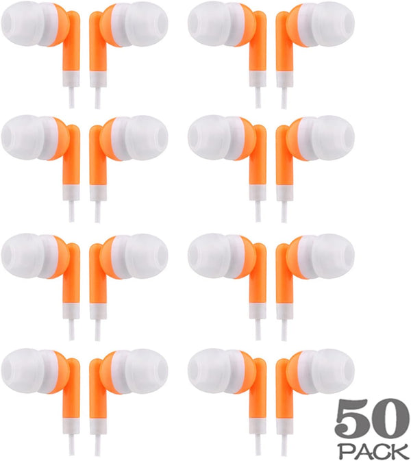 CN-Outlet Wholesale Earbuds Bulk Headphones Individually Bagged 50 Pack for iPhone, Android,