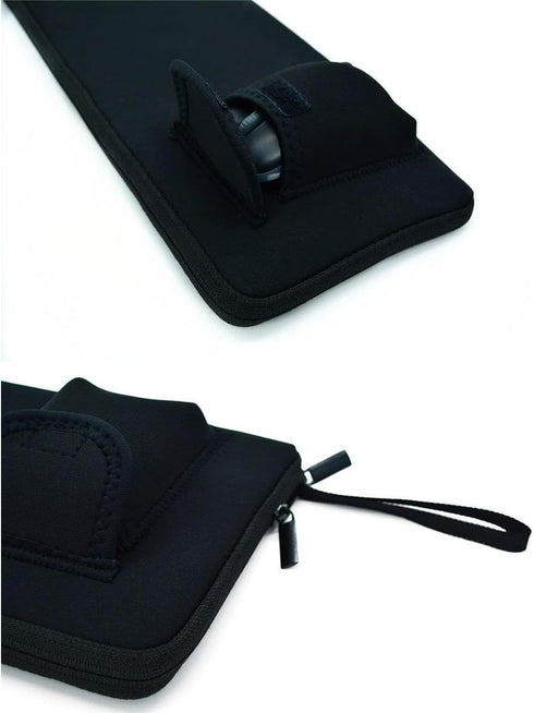 Keyboard Sleeve Travel Case - Soft Neoprene Bag for Logitech MX Keys/MX Keys S, Zipper Mouse and Cable Storage (Black)