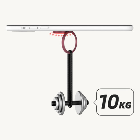 TENOC 360 Phone Grip Sticky Rotation Universal Stand Finger Ring Holder Slim Kickstand for Cell Phone Case, Red