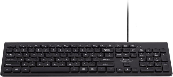 Monoprice Low-Profile Silent Keyboard, Spill-Resistant Membrane with Water-Resistant Coating, 10 Million Keystrokes -