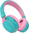 Kids Bluetooth Headphones, Wireless 60H Play Time, Volume Limited 85/110dB Over Ear Headset with Mic (Cyan)