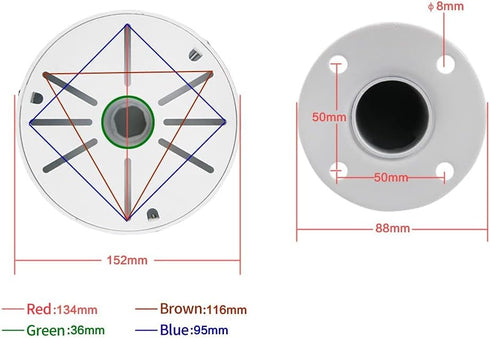 Security Camera Mount Bracket, Dome Camera Mount Universal Wall Mounting Bracket for CCTV Security Camera/IP Camera, U