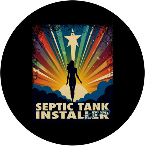 Septic Tank Installer Funny Female Hero Job PopSockets Standard PopGrip