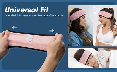 Wireless Bluetooth Sleep Headphones, Comfy Sleeping Eye Mask Headset, Sport Headband Earbuds for Running