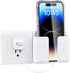D1 Wall Mount Phone Holder, Adhesive Stand with Data Cable Receiving Hole for Shower and RV
