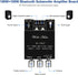 ZK-1002T 2.0CH 100W*2 9-24V Bluetooth Amplifier Board Mini Audio AMP with Treble and Bass Control, BT and AUX Inputs