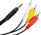 Seadream 2Pack 3.5mm Male Jack 4Port to 3-RCA Adapter Audio Stereo Extension Cable, 5Feet
