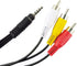 Seadream 2Pack 3.5mm Male Jack 4Port to 3-RCA Adapter Audio Stereo Extension Cable, 5Feet