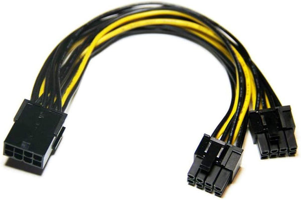 CPU 8 Pin to Dual 8 Pin PCIe Adapter Power Cable, Female to Dual Male Power Adapter Splitter for Graphics Card