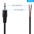 SIOCEN 2-Pack 6FT 3.5mm 2 1/8" 3.5mm Replacement Male Jack to Bare Wire Open End TS Pole Mono Jack Plug Connector AUX