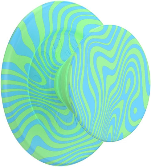 PopSockets Round Phone Grip Compatible with MagSafe, Adapter Ring Included, Wireless Charging Compatible - Swirl Oasis
