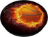 Basketball Fire Flame Flaming On Black Pattern Background PopSockets Standard PopGrip
