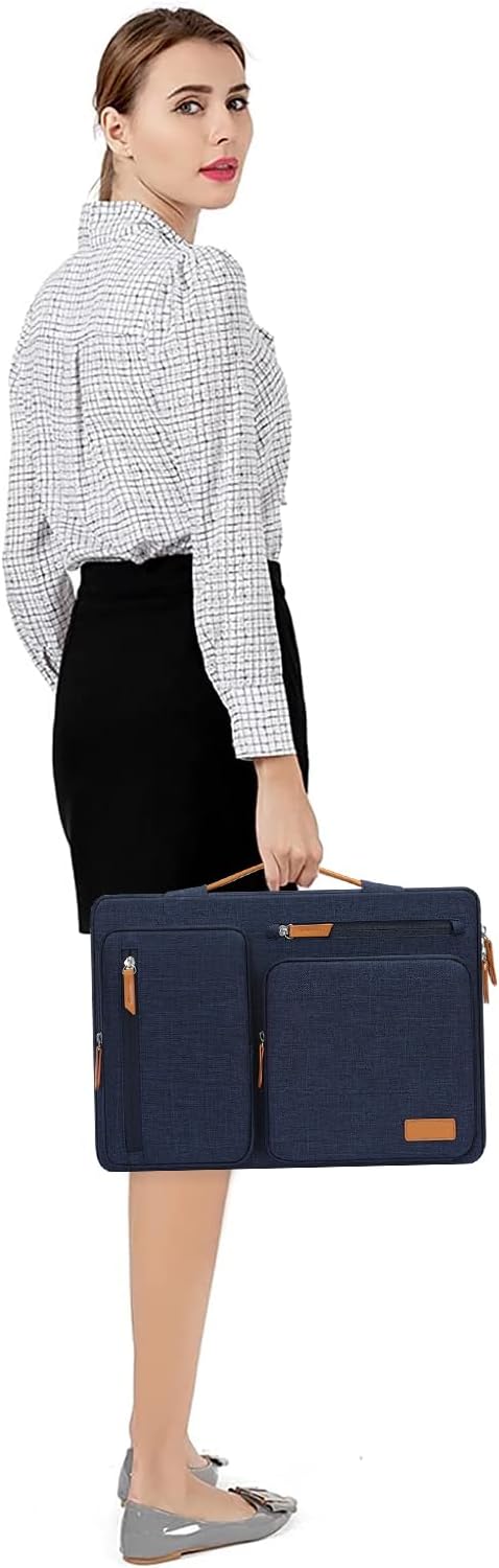 MOSISO 360 Protective Laptop Sleeve, Compatible with 17-17.3 inch Dell, HP, Lenovo, Side Open Bag with 4 Zipper