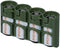 Slimline CR123 Battery Storage Caddy, Military Green, Holds 4 Batteries (Not Included)