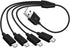 Micro USB Charger Cable, 4 in 1 Charging Splitter Hub, Mini USB Data Cable with 1.64 FT Cord for Huawei, Xiaomi, ZTE
