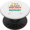 Couscous Eat Sleep Hockey Repeat funny retro vintage PopSockets Standard PopGrip