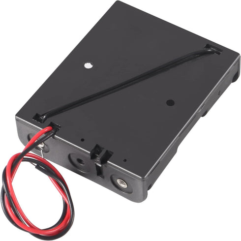 Aobao 6pcs AA Battery Holder Case Box with Leads Wires, 3 AA Battery Holder 3 X 1.5V 4.5V