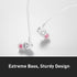 Phiaton C450S Wired Earbuds Headphones with Microphone and Controller, Extreme Bass, In Ear, White