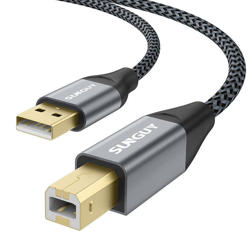 SUNGUY USB Printer Cable 6.6FT USB A to B Printer Universal PC