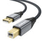 SUNGUY USB Printer Cable 6.6FT USB A to B Printer Universal PC
