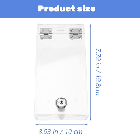 Zerodeko Clear Lockable Phone Box, Plastic Smartphone Holder, Medicine Storage, Food Snacks Container for Refrigerator