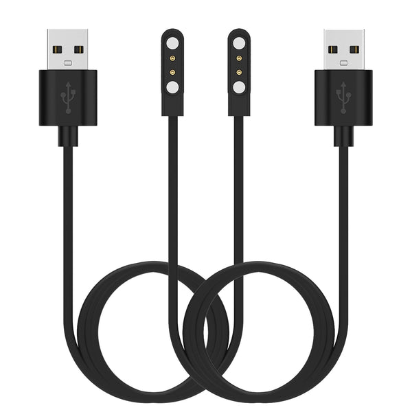 RuenTech Smart Watch Chargers Compatible for FITVII HM78 HM68 HM58 H56, Popglory P22, Replacement Charging Cable 2Pack