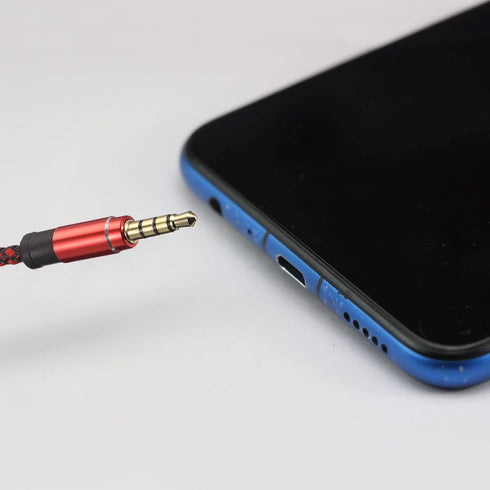 MECCANIXITY Aux Cable 3.5mm Male to Male Nylon Braided 3Ft Hi-Fi Stereo Sound Auxiliary Cord Silver