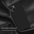 Cordking Ultra Slim Shockproof Case for iPhone 13 & 14, 6.1", Black, with Soft Anti-Scratch Microfiber Lining.