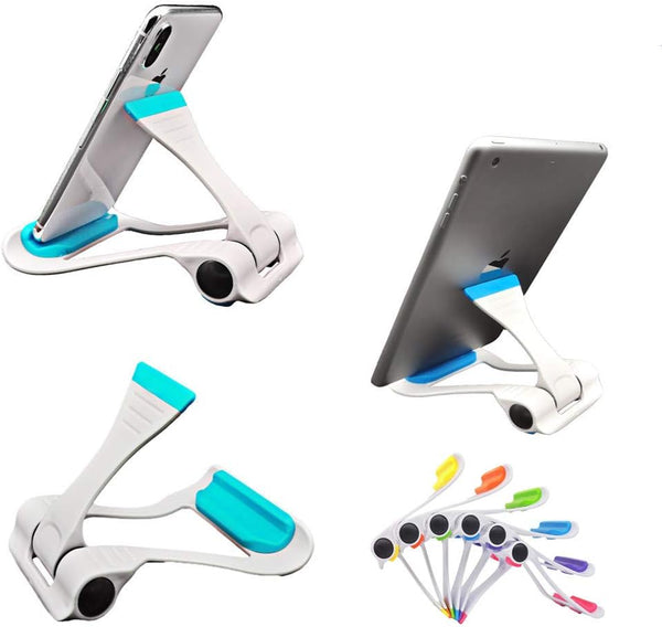 Two Models Multi-Angle Adjustable Universal Portable Cellphone Tablet Stand Holder Mount, Blue