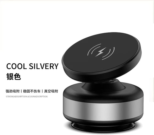 Boxgear 15W 360 N52 1) for MagSafe Wireless Charger Car Mount, Adjustable Magnetic Suction Phone Mount, Vacuum Phone