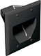 DATA COMM Electronics 45-0002-BK 2-Gang Recessed Low Voltage Cable Wall Plate, Black