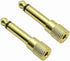 1/4 Mono to 1/8 Mono Adapter, 6.35mm TS Male Plug to 3.5mm Female (Mono to Mono) Audio Adaptor Audio Connector Golden - (4 Pcs)