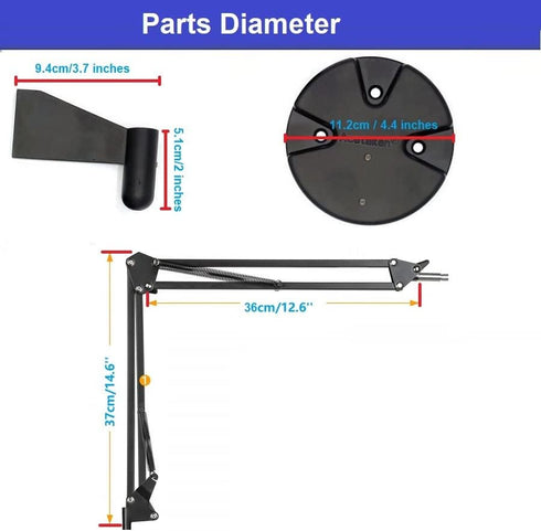 AceTaken 10'' C920s C930 C922x C925e C615 Webcam Ring Light Wall Mount, Streaming Light with Folding Arm Wall Holder