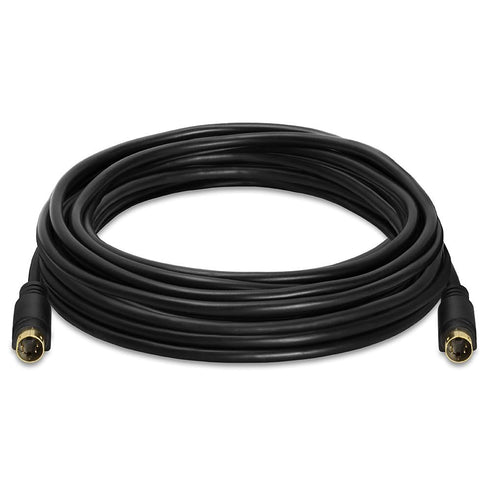 Cmple S Video Cable 25 ft - 4-PIN SVHS Mini Din Video Cord for Home Theater, Camcorder, DVD Player - Black