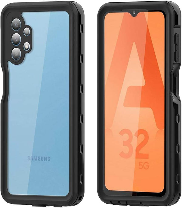 Waterproof Phone Case for Samsung Galaxy A32 5G, IP68 Certified, Shockproof with Built-in Screen Protector