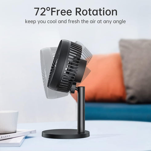 6 Inch Desk Fan for Bedroom, USB Small Fan with 4 Speeds, Adjustable Height, Ultra Quiet for Home