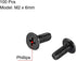 uxcell M2x6mm Phillips Screw Fastener, Black 3.8mm Dia Screw Head, 100pcs