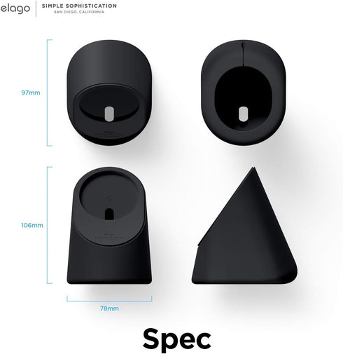 elago MS1 Charging Stand - Premium Silicone Stand Compatible with MagSafe Charger for iPhone 16/15/14/13/12 Series