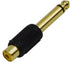 CESS 6.35mm 1/4 Inch TS Plug to RCA Female Jack Audio Adapter, Gold Plated - 10 Pack