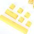 PBT Keycaps, 108 Keys Translucent Key DIY Keycaps for 61/64/87/104/108 Key Mechanical Keyboards (Yellow)