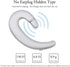 Ear Hook BT Wireless Headphone, Non Ear Plug Headset with Microphone, Single Ear Noise Cancelling Earphones for Android