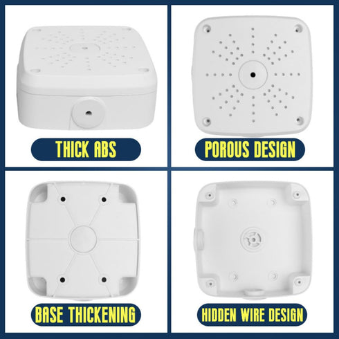 5" Security Camera Base Junction Box, Universal Electrical Box for CCTV Surveillance Cameras, Plastic Waterproof